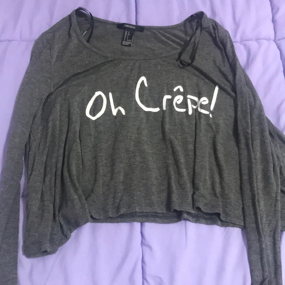 Graphic Long Sleeve Flowy Top